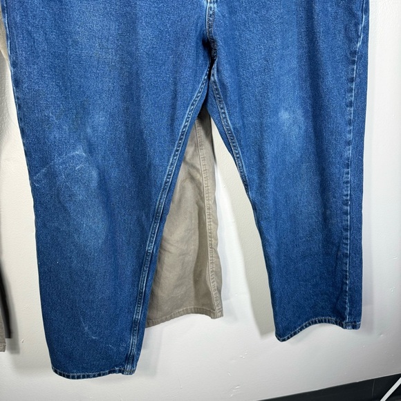 Carhartt Wrangler men's work pants relaxed fit 42x32" blue denim green cargo LOT - Picture 7 of 15